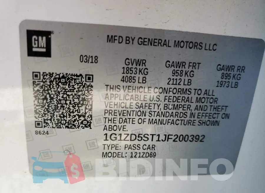 1G1ZD5ST1JF200392 Photo# 10