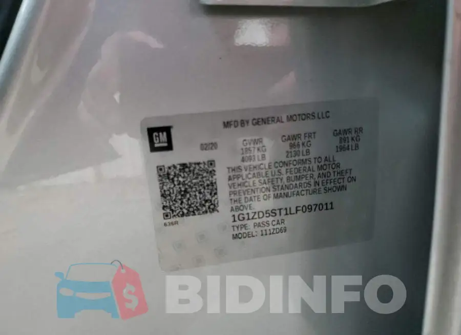 1G1ZD5ST1LF097011 Photo# 10