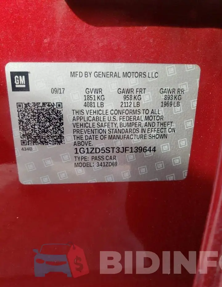 1G1ZD5ST3JF139644 Photo# 10