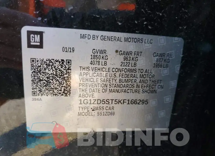 1G1ZD5ST5KF166295 Photo# 10