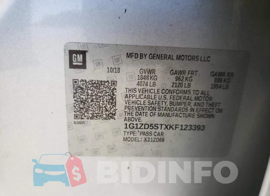 1G1ZD5STXKF123393 Photo# 10