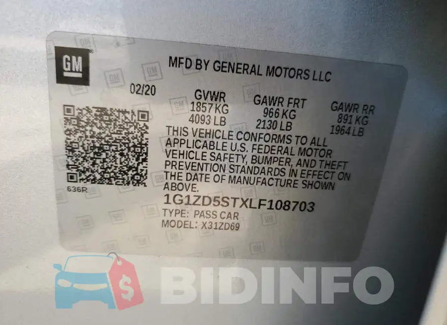 1G1ZD5STXLF108703 Photo# 10