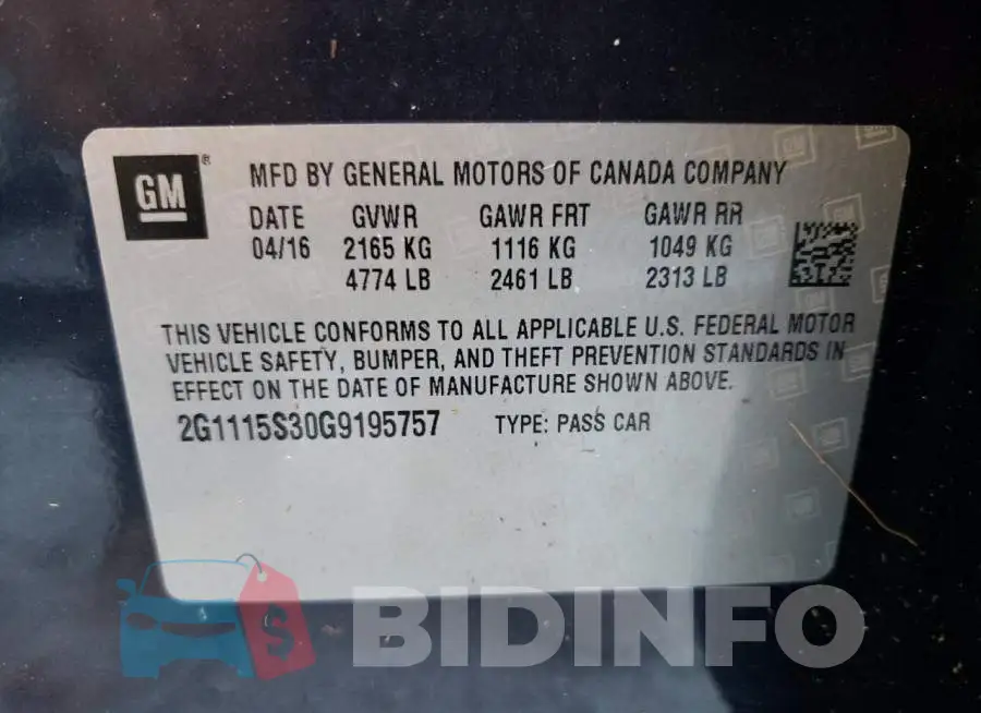 2G1115S30G9195757 Photo# 10