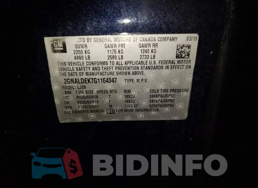2GNALDEK7G1164347 Photo# 10