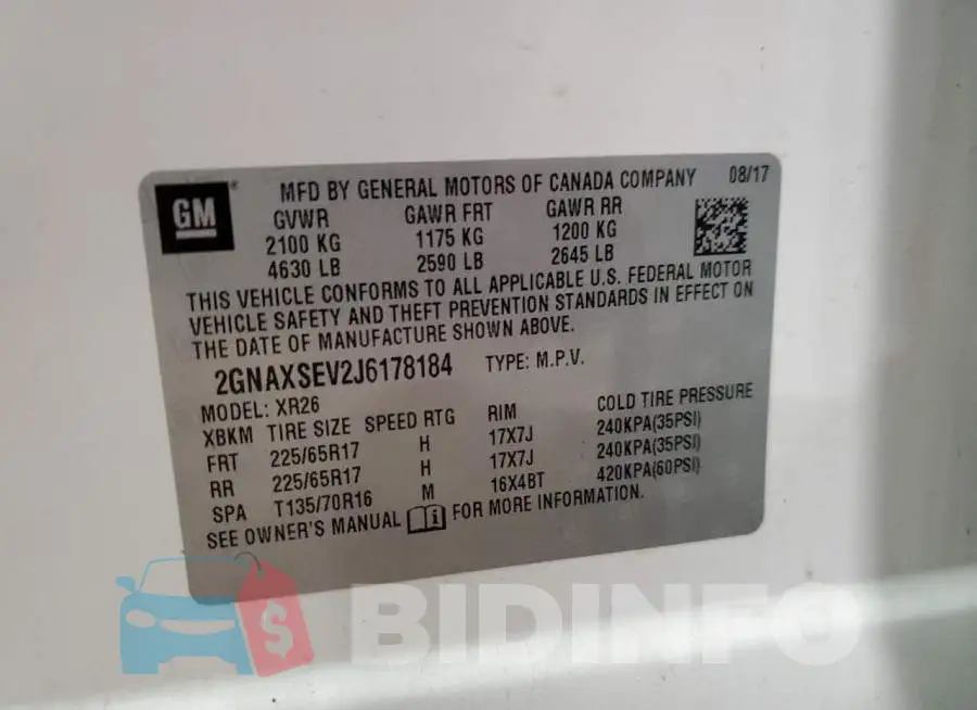 2GNAXSEV2J6178184 Photo# 10