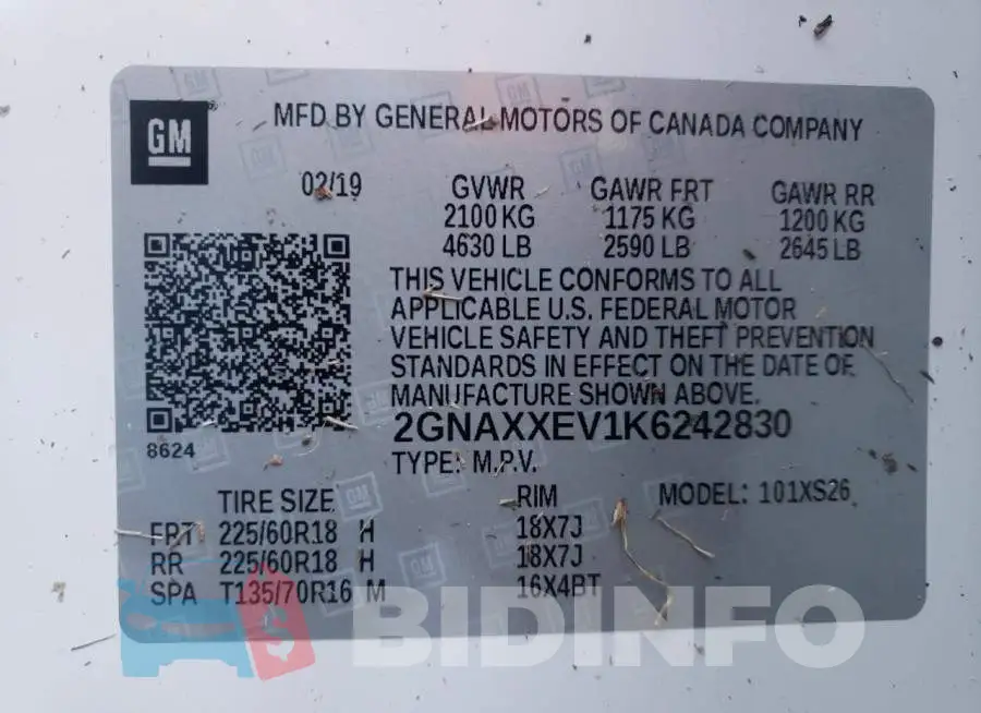 2GNAXXEV1K6242830 Photo# 10