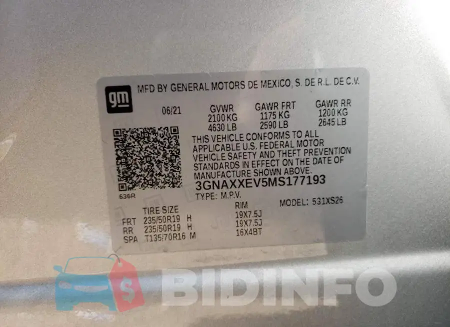 3GNAXXEV5MS177193 Photo# 10