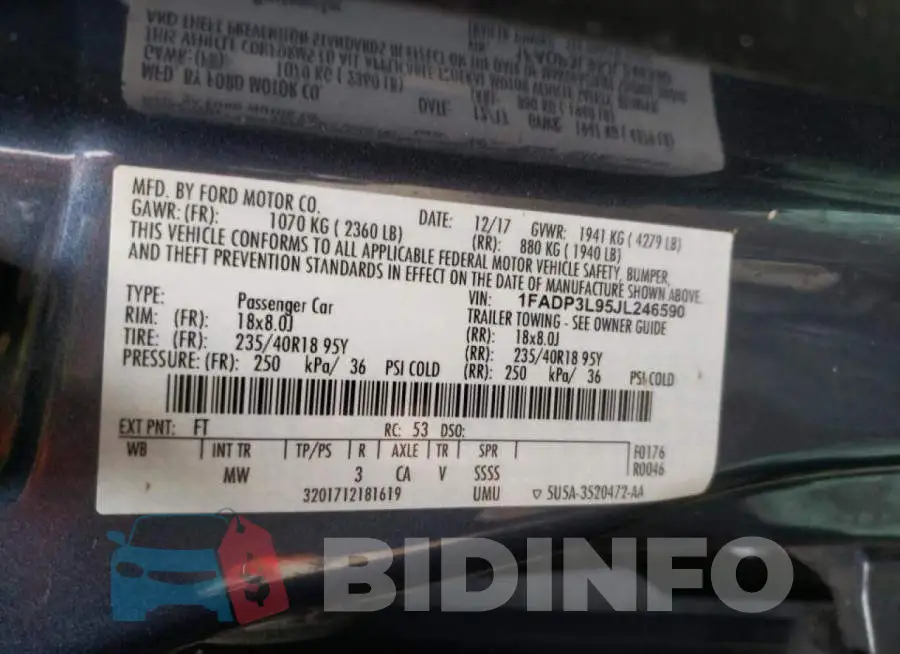 1FADP3L95JL246590 Photo# 10