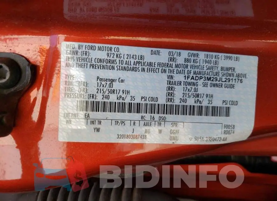1FADP3M29JL291176 Photo# 10
