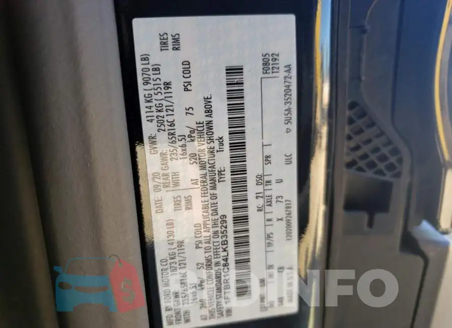 1FTBR1C84LKB35299 Photo# 10