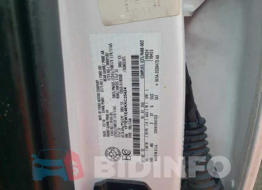 1FTEW1E46KKC25424 Photo# 10