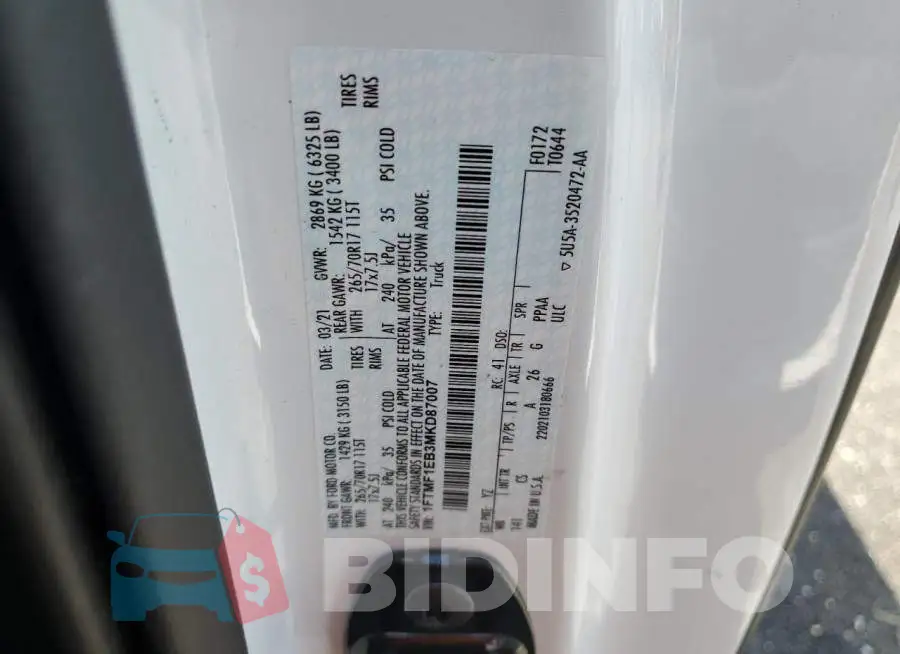 1FTMF1EB3MKD87007 Photo# 10