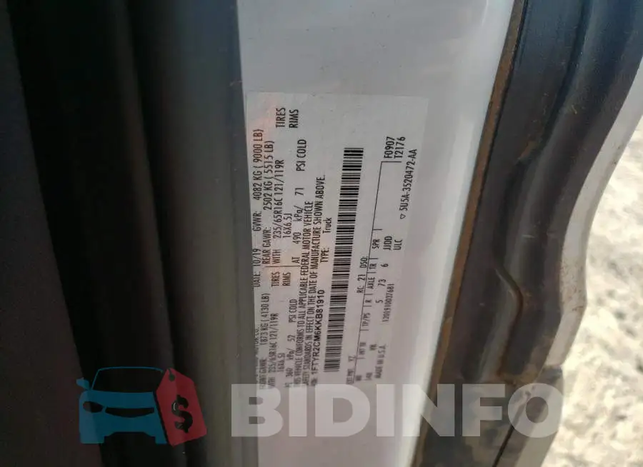 1FTYR2CM6KKB81910 Photo# 10
