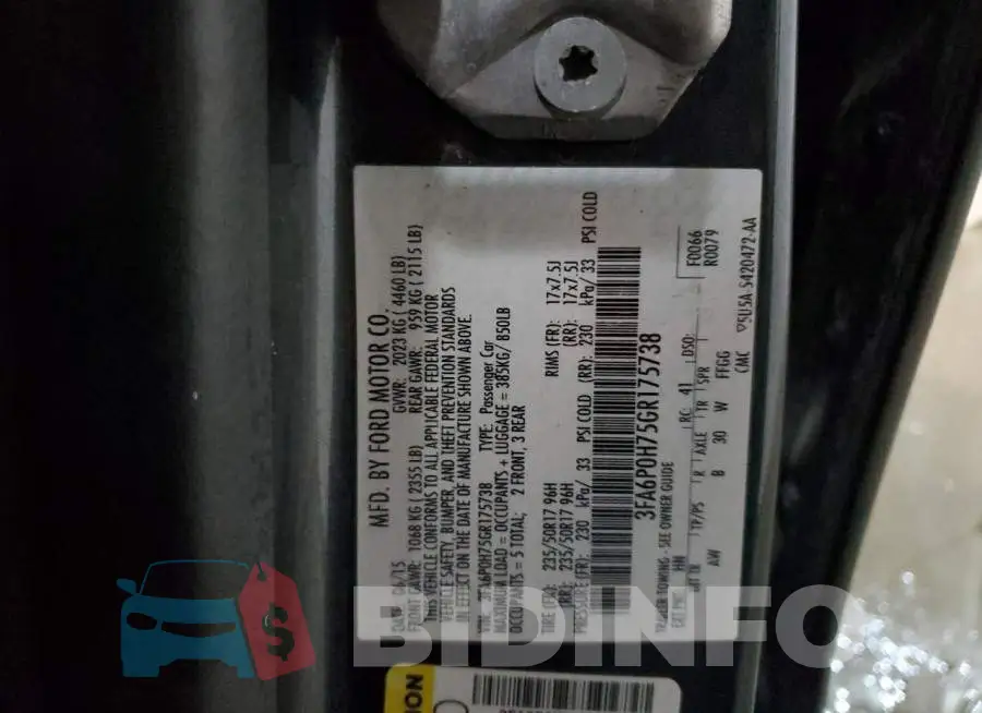 3FA6P0H75GR175738 Photo# 10