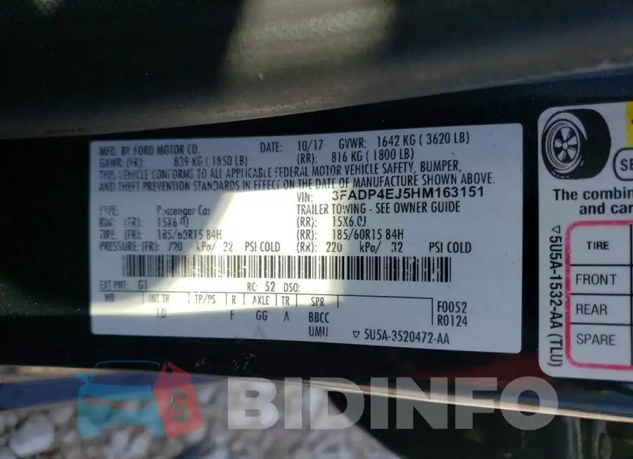 3FADP4EJ5HM163151 Photo# 10