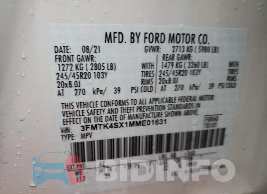3FMTK4SX1MME01631 Photo# 10