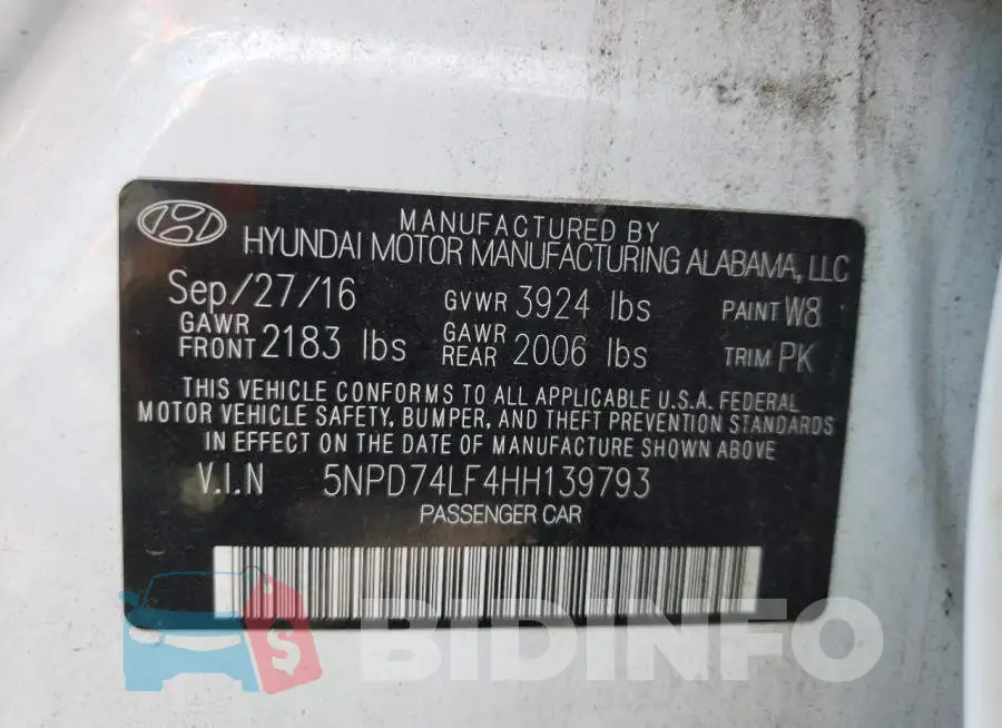 5NPD74LF4HH139793 Photo# 10