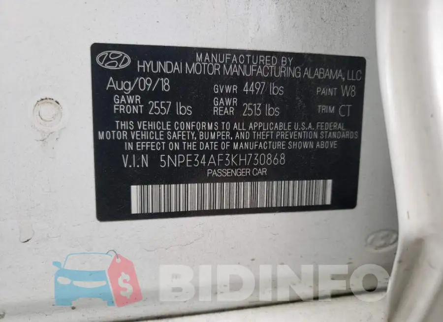 5NPE34AF3KH730868 Photo# 10