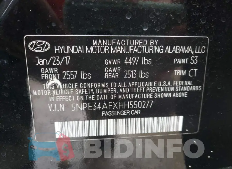 5NPE34AFXHH550277 Photo# 10