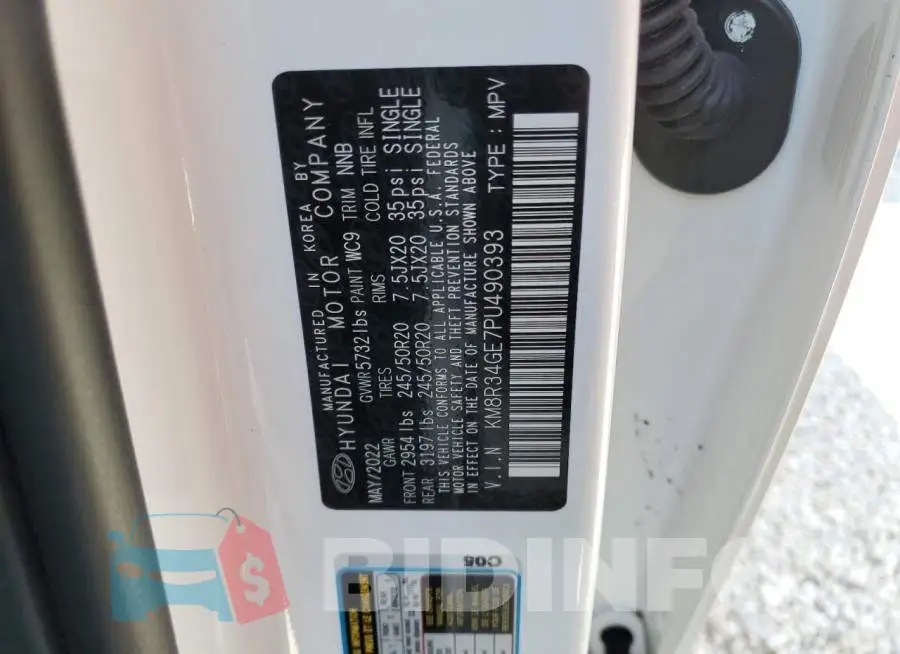 KM8R34GE7PU490393 Photo# 10