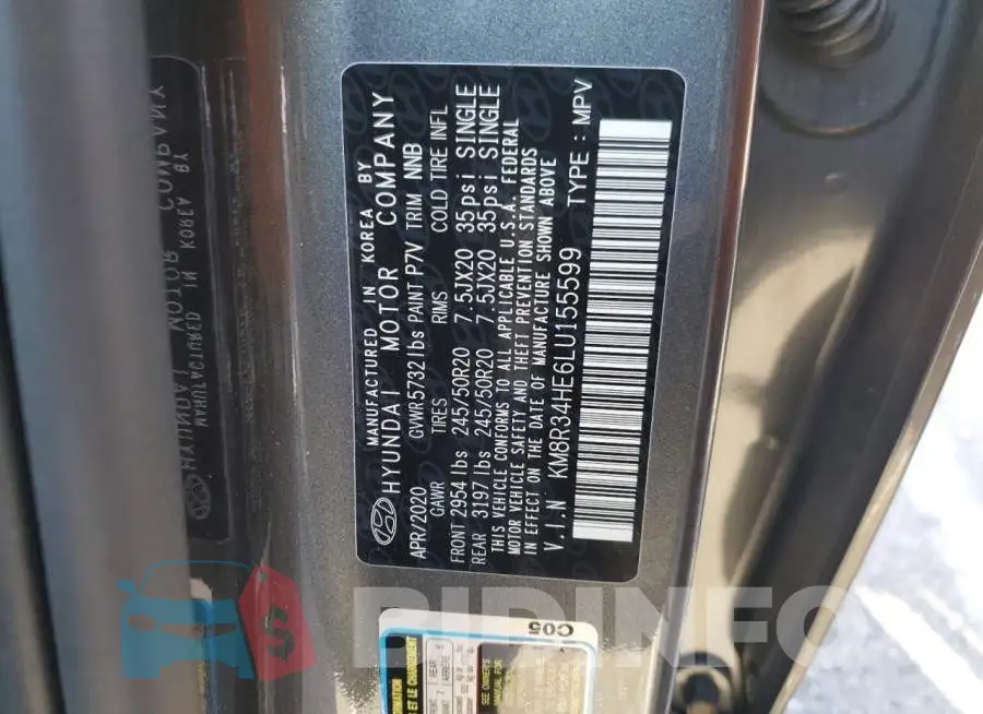 KM8R34HE6LU155599 Photo# 10