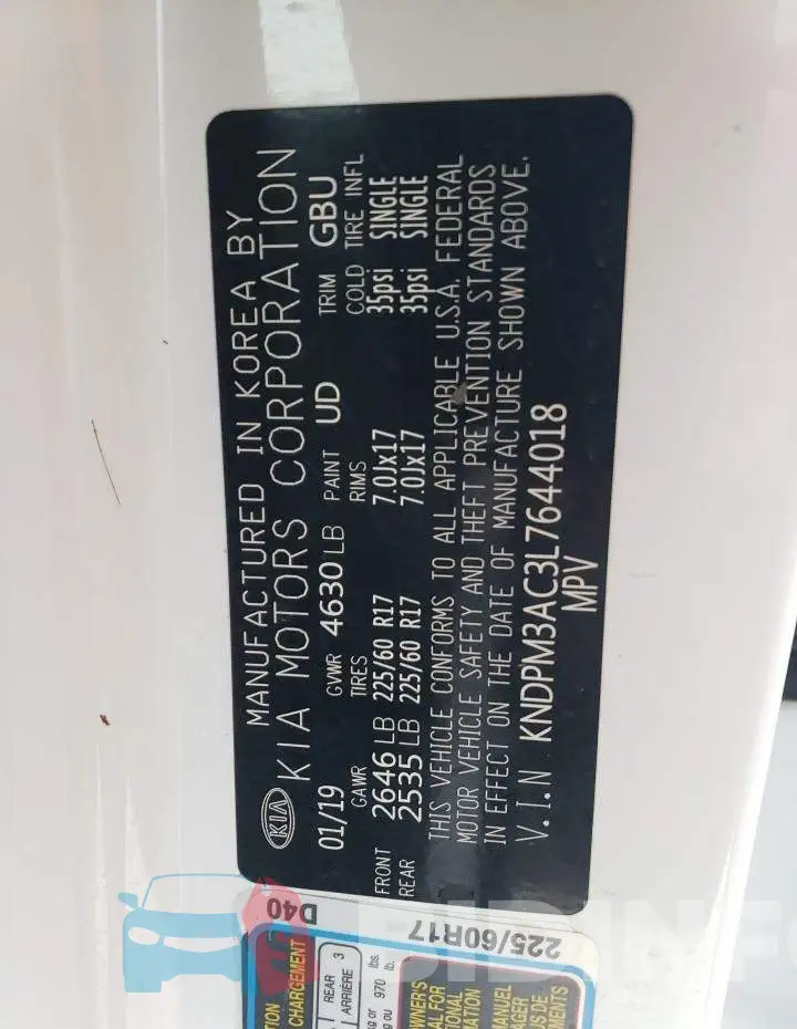 KNDPM3AC3L7644018 Photo# 10