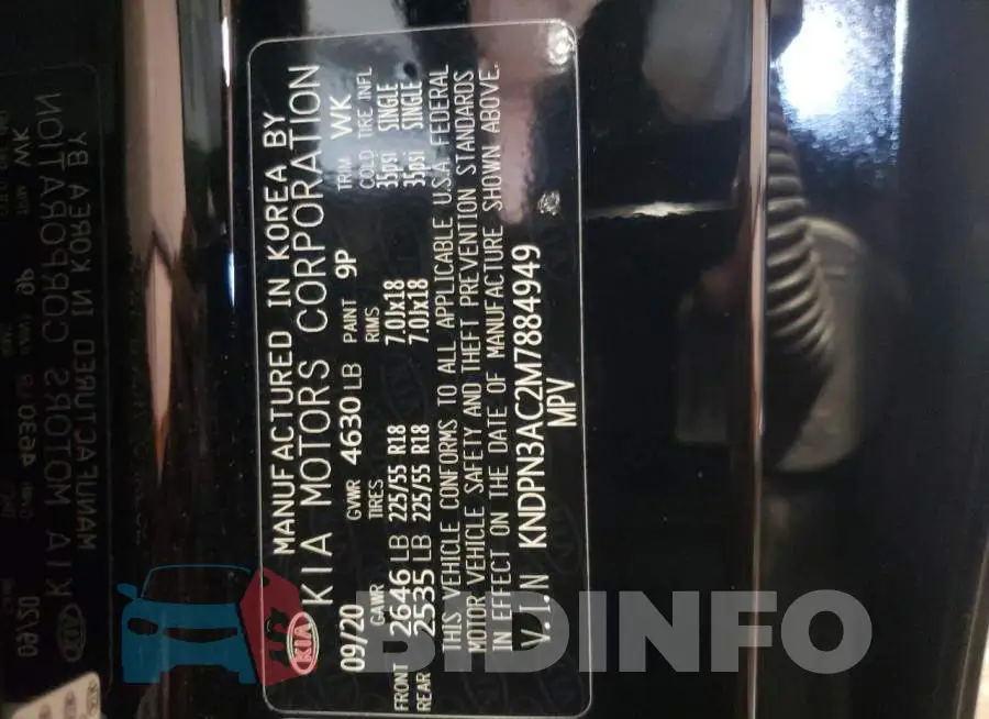 KNDPN3AC2M7884949 Photo# 10