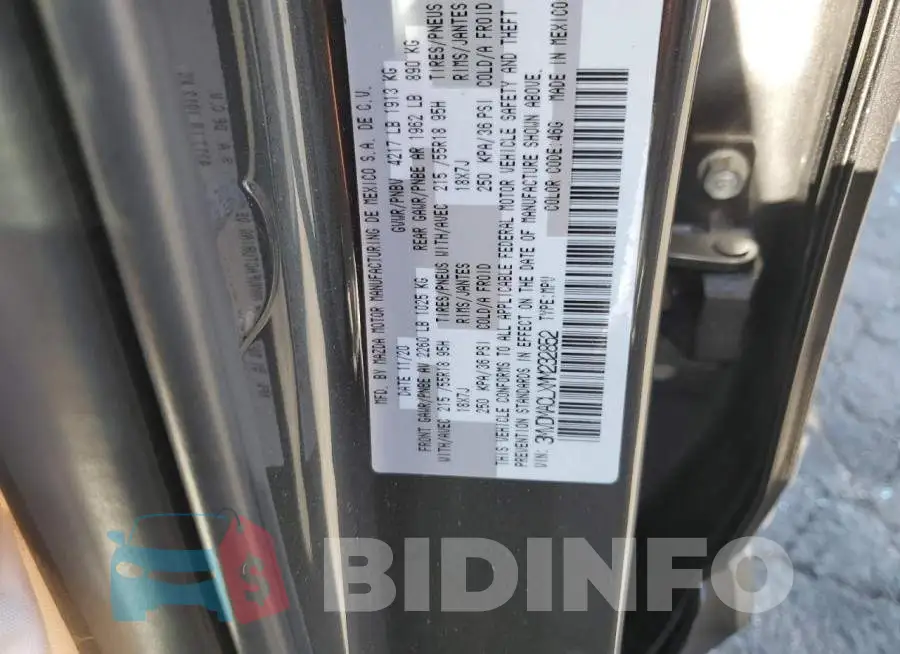 3MVDMACLXMM232852 Photo# 10