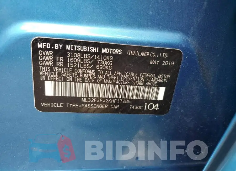 ML32F3FJ2KHF17285 Photo# 10