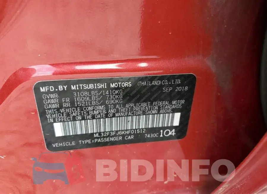 ML32F3FJ6KHF01512 Photo# 10