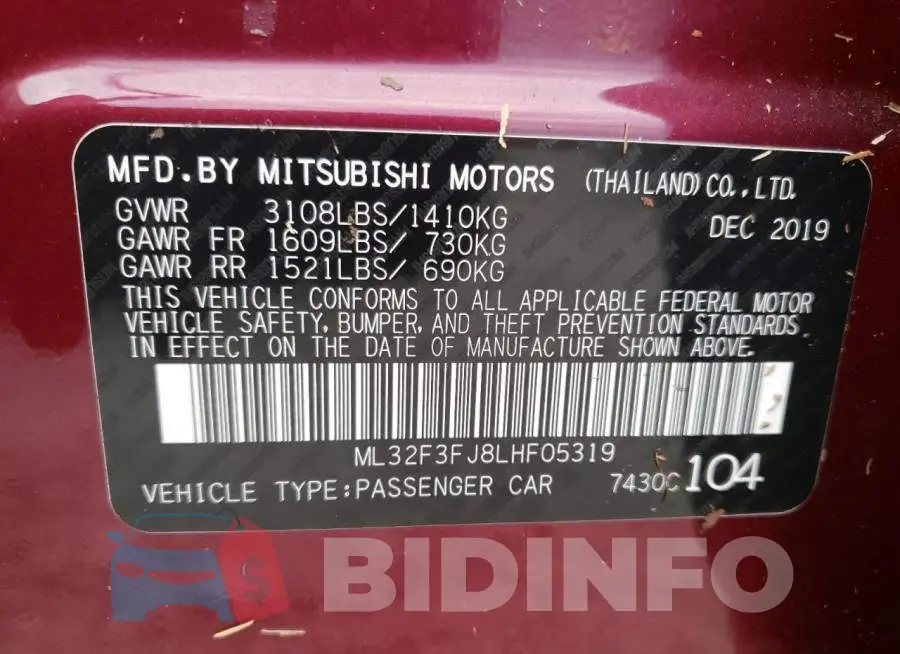 ML32F3FJ8LHF05319 Photo# 10