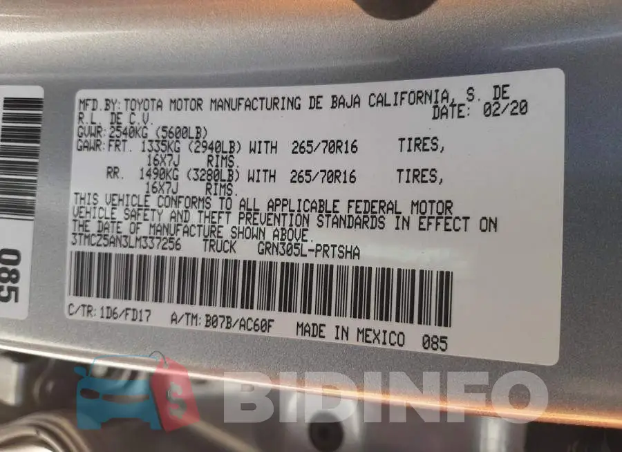 3TMCZ5AN3LM337256 Photo# 10