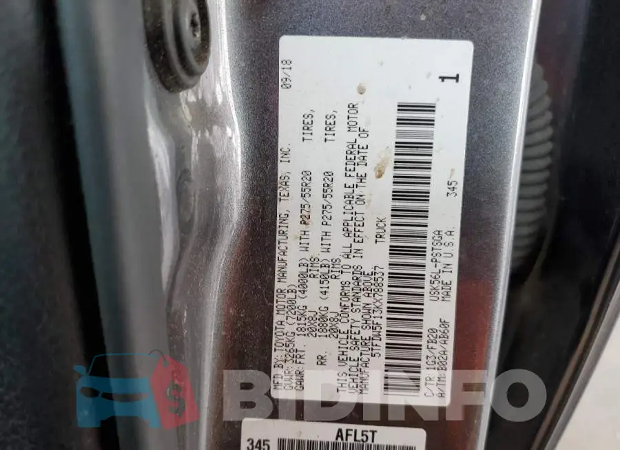 5TFDW5F13KX788537 Photo# 10