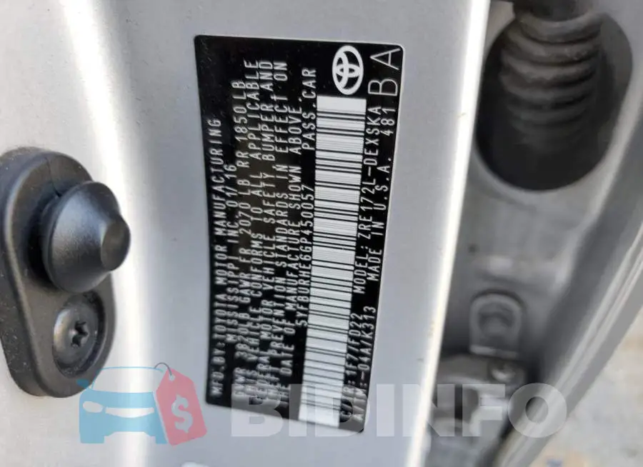 5YFBURHE6GP450057 Photo# 10