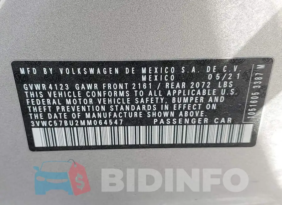 3VWC57BU2MM064547 Photo# 10