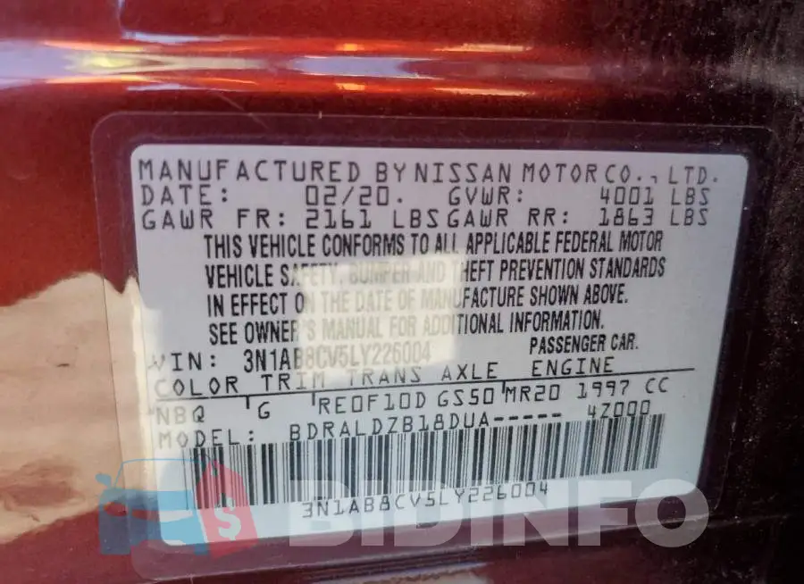 3N1AB8CV5LY226004 Photo# 10