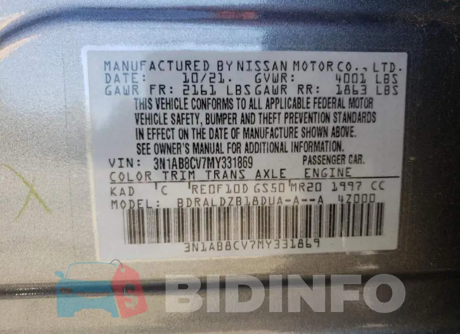 3N1AB8CV7MY331869 Photo# 10