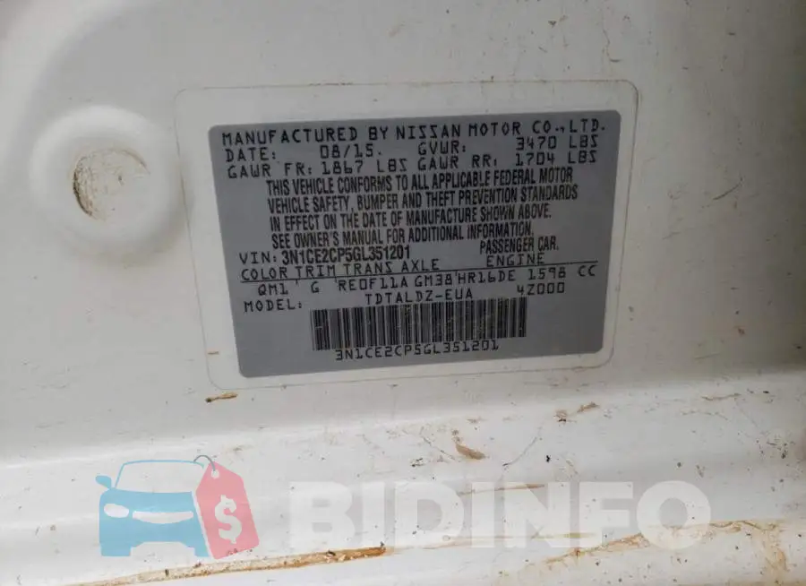 3N1CE2CP5GL351201 Photo# 10