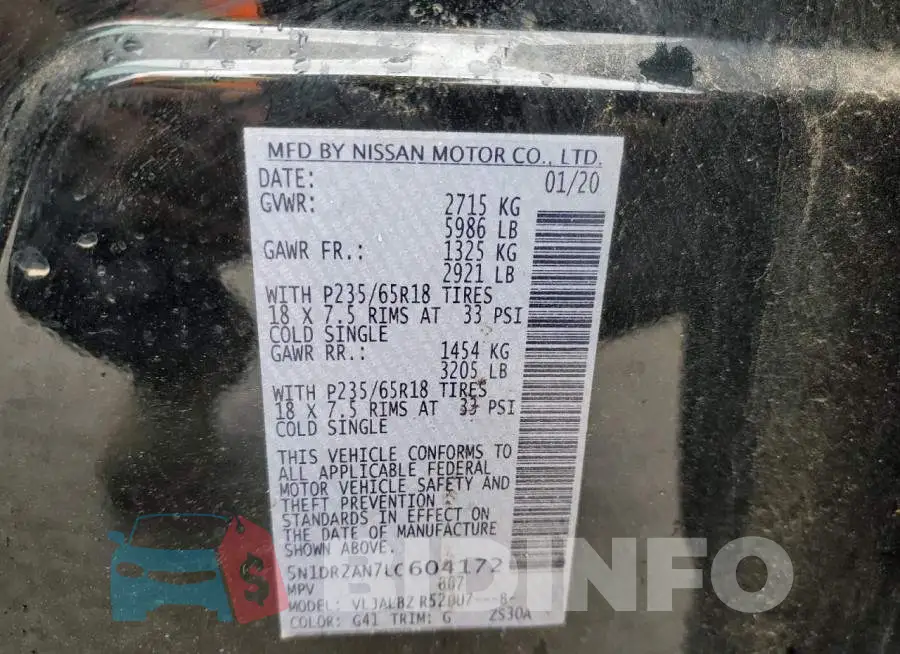 5N1DR2AN7LC604172 Photo# 10