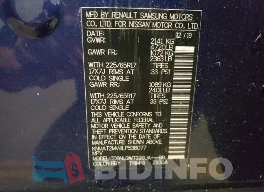 KNMAT2MV4LP538077 Photo# 10