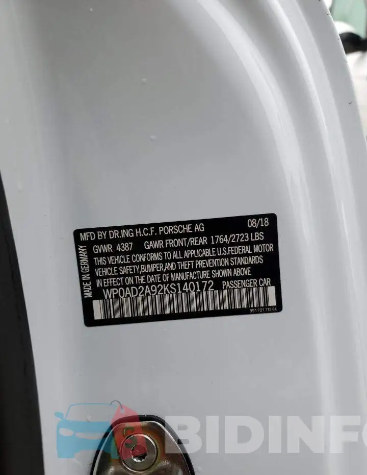 WP0AD2A92KS140172 Photo# 10