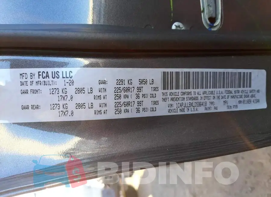 1C4PJLLBXLD596418 Photo# 10