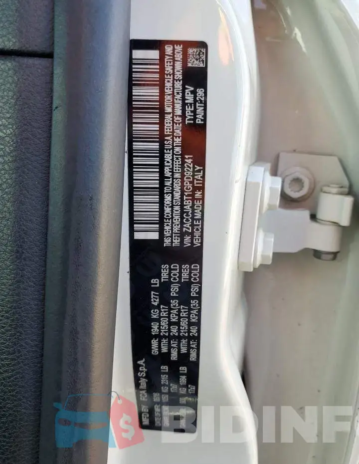 ZACCJABT1GPD92241 Photo# 10