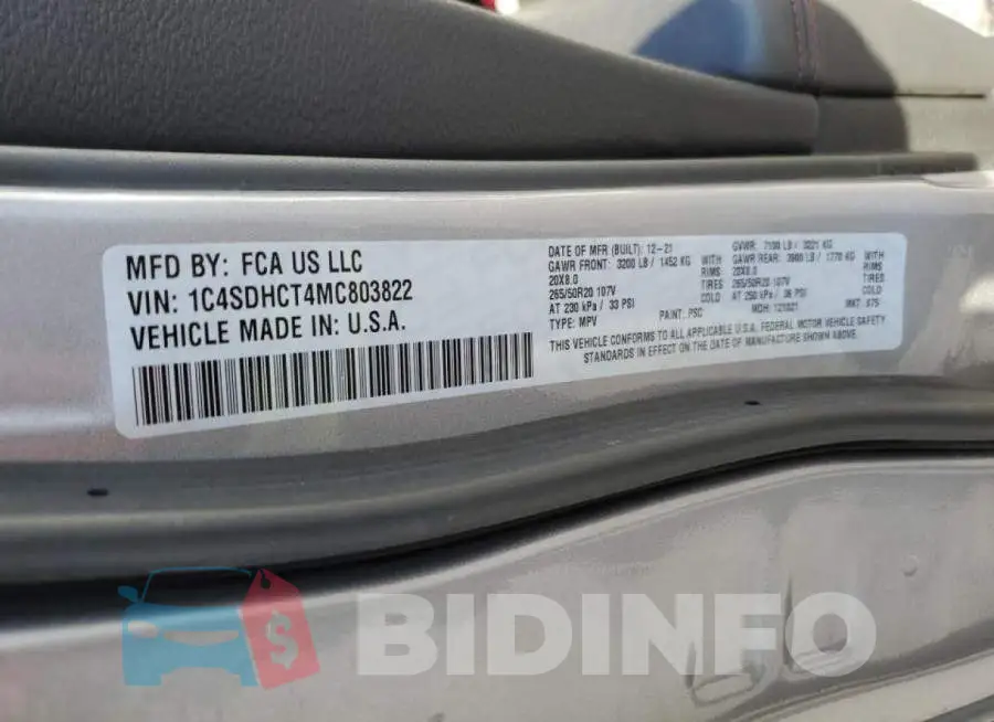 1C4SDHCT4MC803822 Photo# 10
