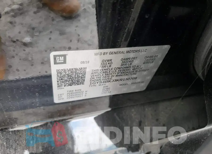 1GYS4BKJ3KR150708 Photo# 10