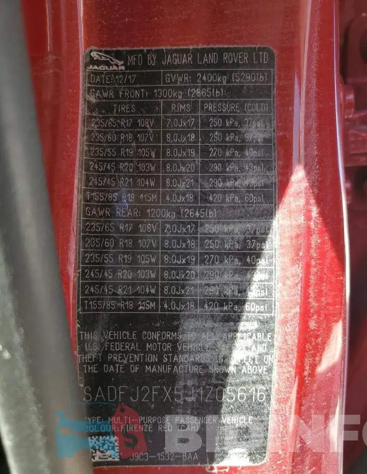 SADFJ2FX5J1Z05616 Photo# 10