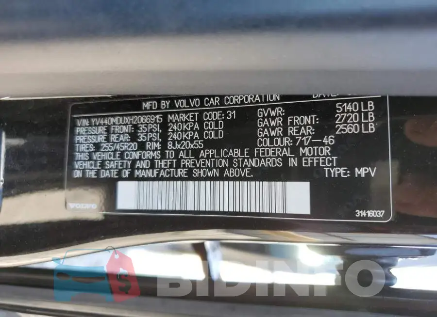 YV440MDUXH2066915 Photo# 10
