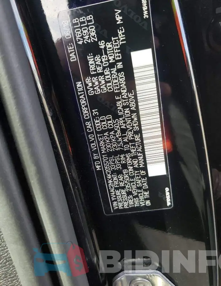 YV4AC2HK4K2055701 Photo# 10
