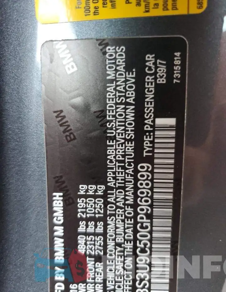 WBS3U9C50GP969899 Photo# 10