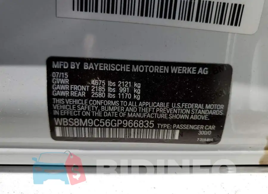 WBS8M9C56GP966835 Photo# 10